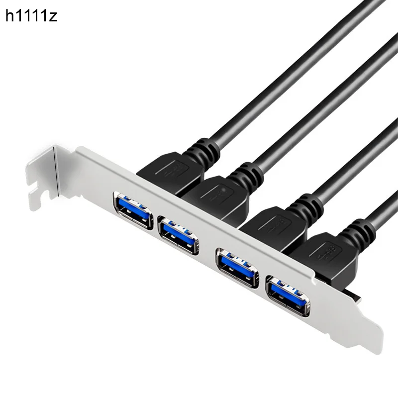 Placa-mãe Usb 3.0 20 Pinos para Portas Usb3.0 Defletor Adaptador 60cm Cabo Usb 3.0 Painel Traseiro Suporte de Expansão para Computador pc Preto