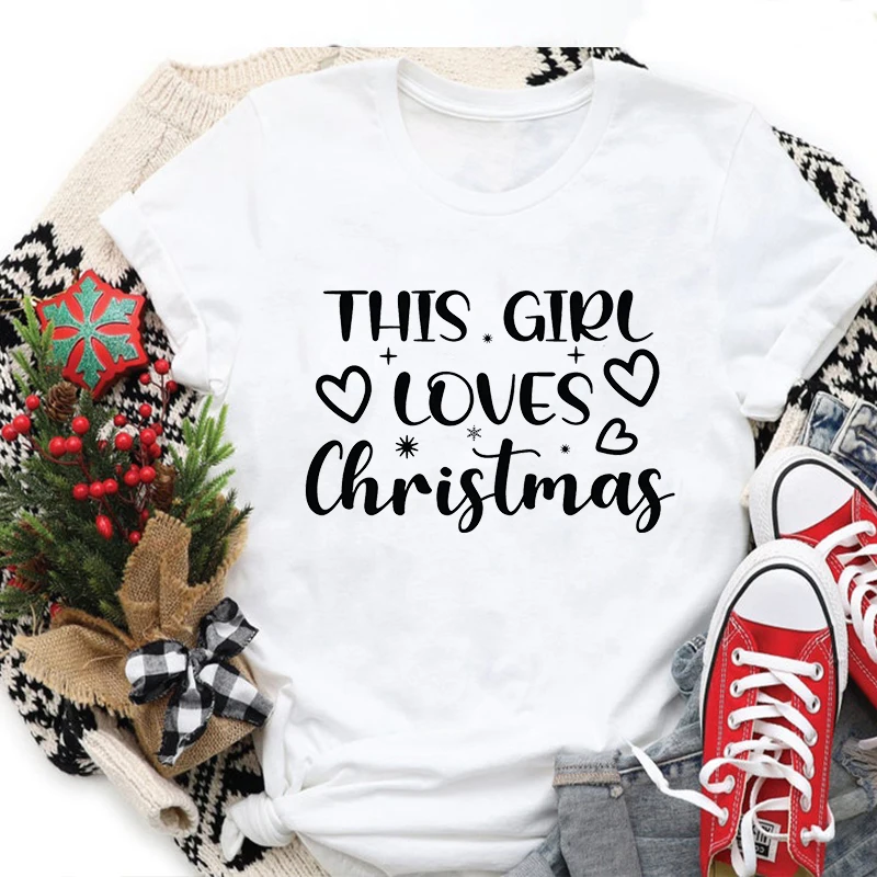 

This Girl Loves Christmas Shirt Christmas Lover Tshirt Christmas Party Tee Christmas Gift Christmas Lover Clothes Casual