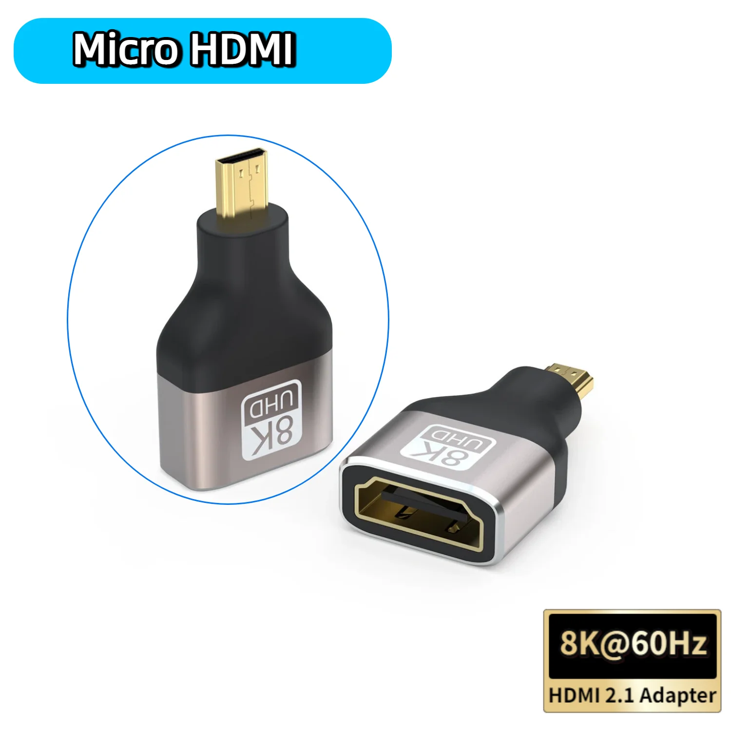 Ultra HD HDMI Right Angle Adapter – 90° & 270° Swivel