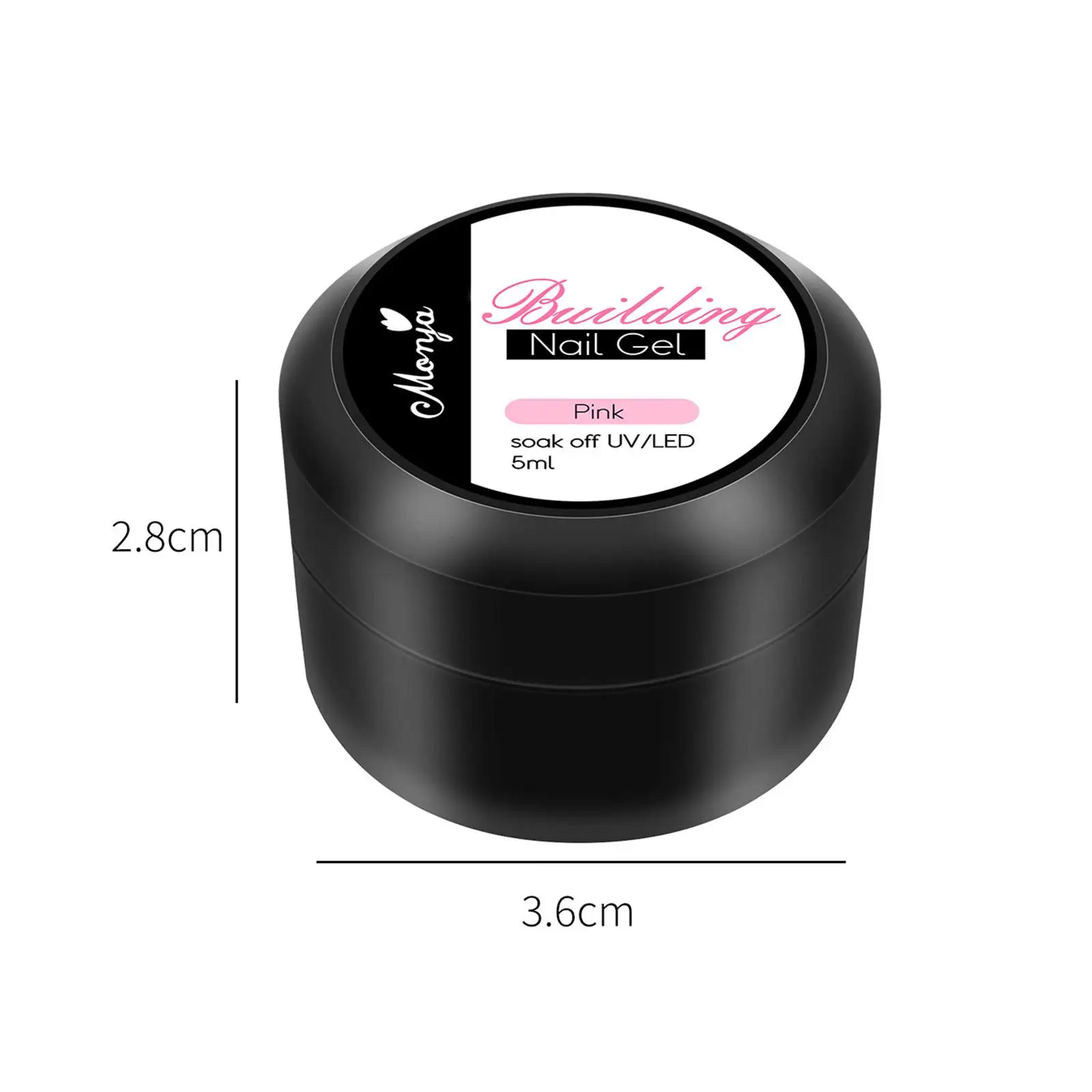 5ML Non Stick Hand Solid Extension Nail Gel Clear Nude Pink Extension Gel Rhinestone Glue Varnis Semi Permanent