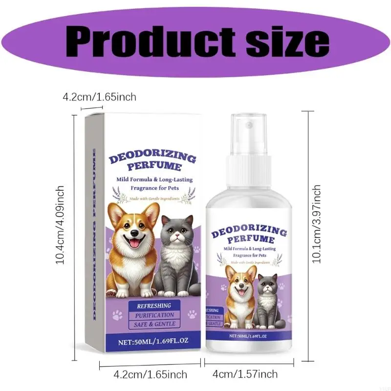 Everyday Use Pet Odor Eliminating Sprayers 50ml Natural Ingredient For Sensitive Pet Owners And Travel Convenient Efficient