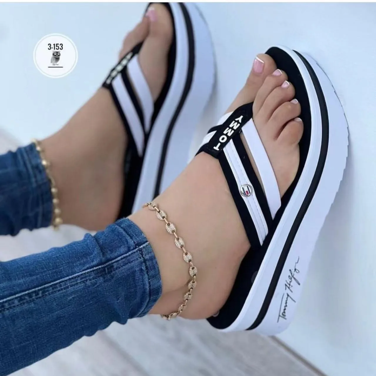 Summer New 2024 Women's Slippers Fashion Slip-On Flip Flops Designer Brand Wedge Sandals Ladies Platform Shoes Zapatos De Mujer