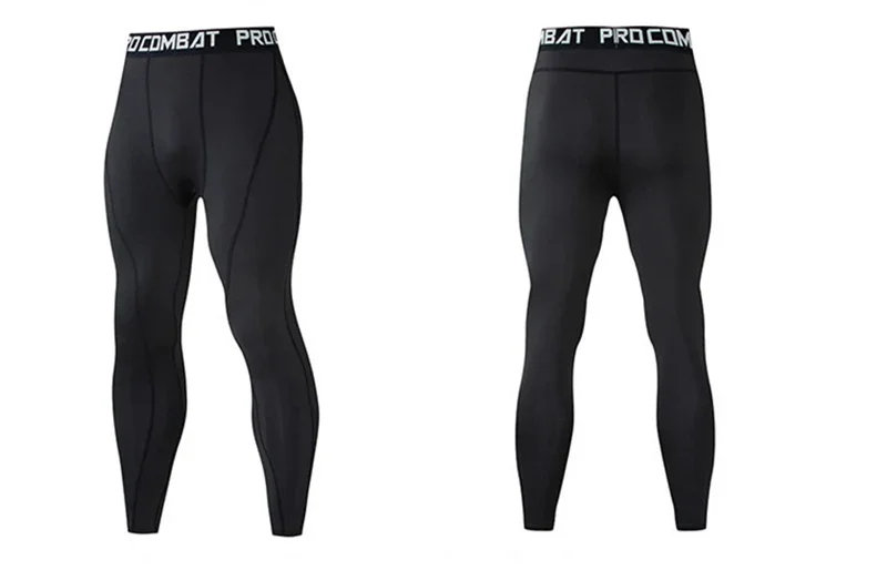Description Picture 6 of itemNew Compression Pants Leggings Men Running Sport Quick Dry Pants Fitness Training Trousers Male Workout Clothing