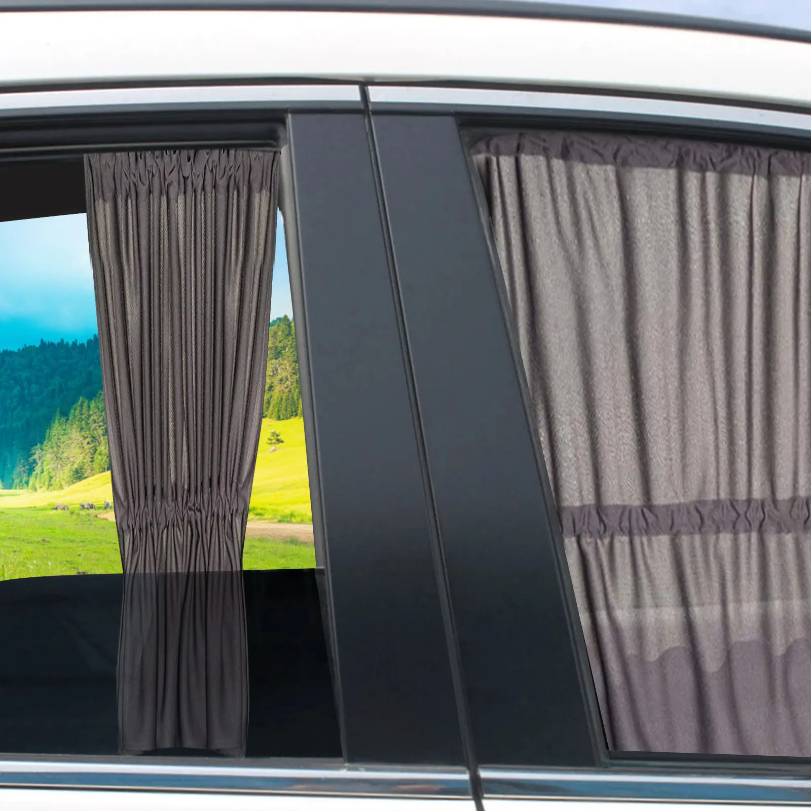 Exquisite magnetische auto sonnenschutz uv schutz auto vorhang auto fenster  sonnenschutz seitenfenster mesh sonnenblende sommer schutz fenster folie