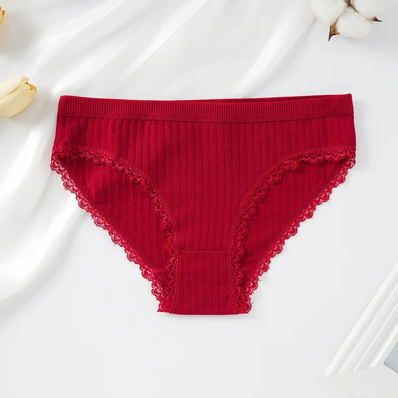 Cotton Panties Women's Comfort Briefs Lace Underwear Female M-XL