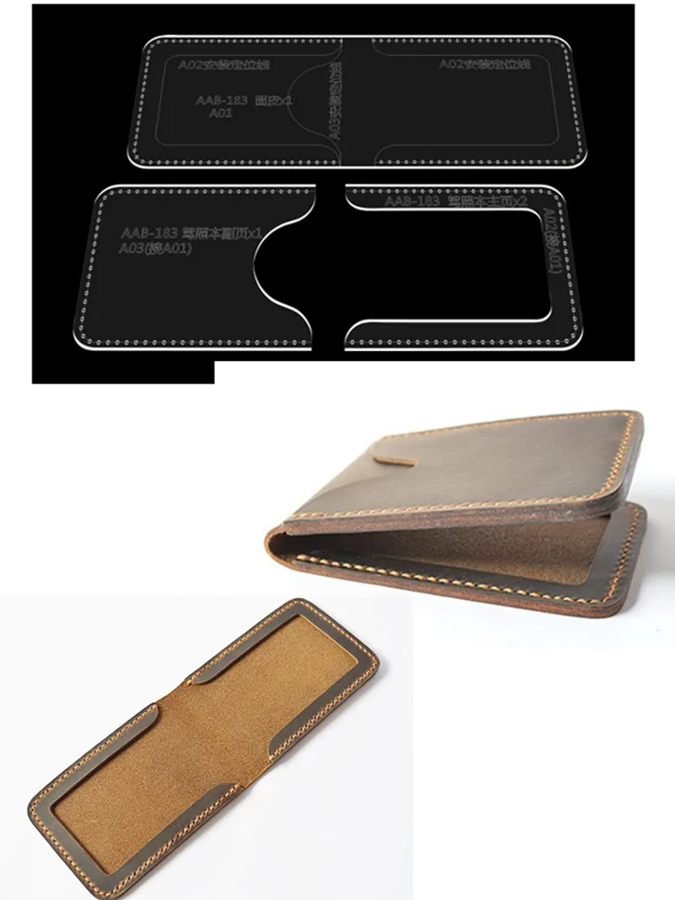 1 Set Driving License Card Set DIY Manual Leather Edition Design Acrylic Design Sewing Template 11*8.5*1cm