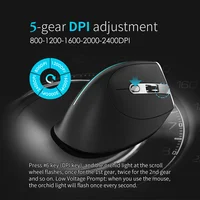 RGB 2.4G Wireless Vertaical Mouse White Rechargeable Bluetooth Mouse for Laptop Tablet Programmable Gaming Mouse Ergonomic Mice - Image 3