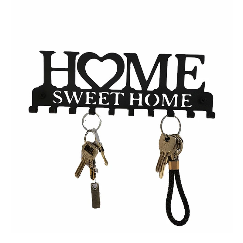 

Новая кованая железная Бытовая подставка для ключей, аксессуары, держатель для ключей, держатель для полотенец в ванную комнату, настенная полка