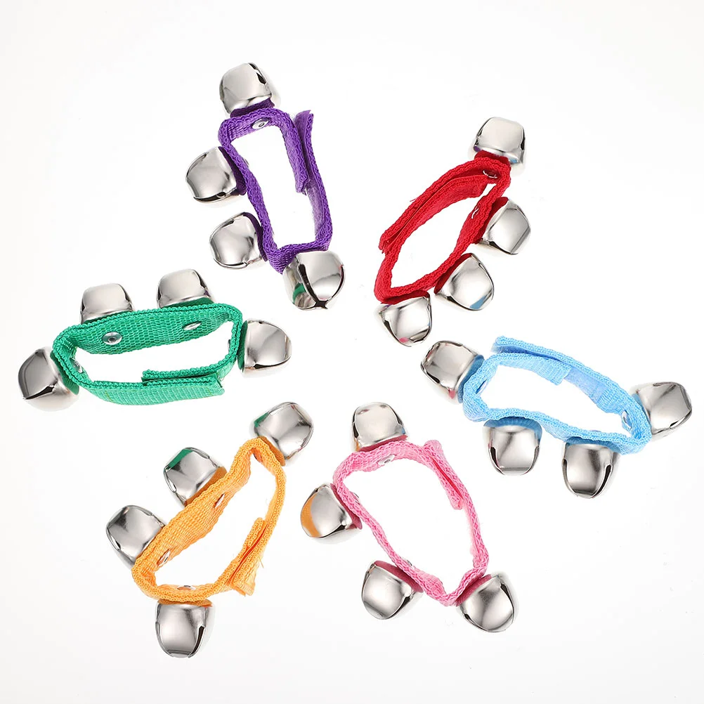 2 Pcs Orff Rattle Party Music Instruments Percussion Kids Wrist Bells Hand Musical Bracelet Alloy Jingle Wristband Shaking Toys