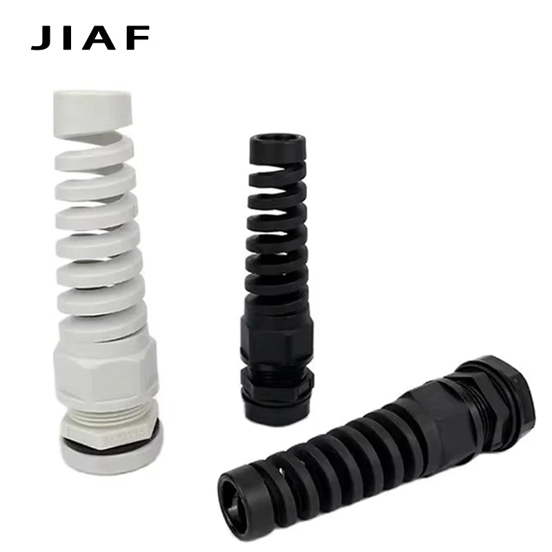Cable gland 5PCS waterproof plastic anti-bending joint nylon connector