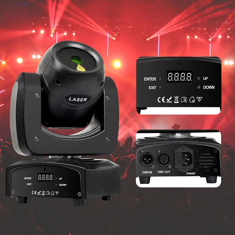 Stage Moving Head Laser Light 200W LED Beam Laser Projector Light DMX512 Music Control For DJ Disco Party Wedding Club Bar KTV