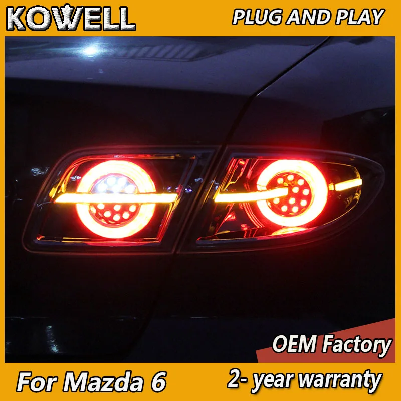 

Автомобильный Стайлинг для Mazda 6 задние фонари 2003-2015 Mazda 6 задние фонари DRL + сигнал поворота + тормоз + Реверсивные + противотуманные
