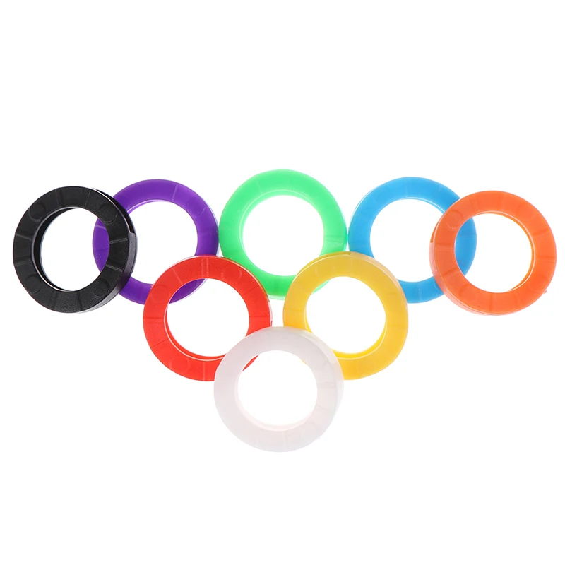 Key Caps Covers 32pcs Bright Colors Soft Silicone Hollow Multi Color Rubber Keys Locks Cap Elastic Case Round