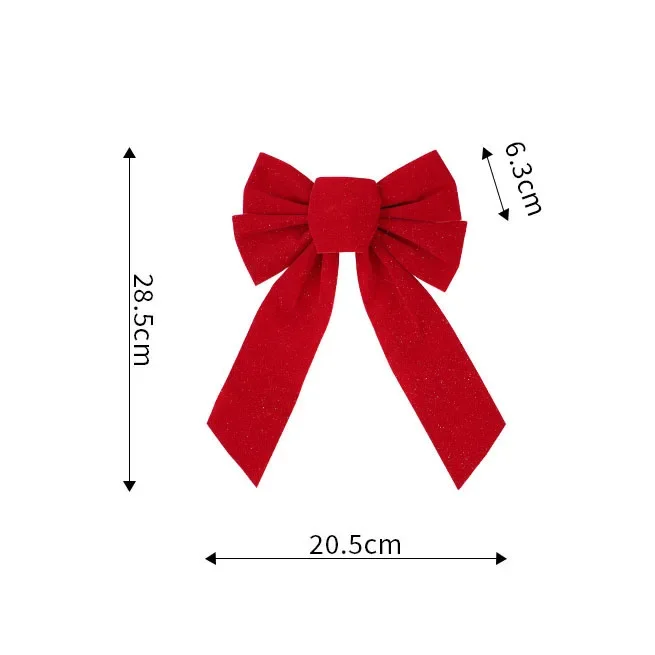 thumbnail image 1 of Colgante de adorno para la parte superior del árbol de Navidad, lazo grande, cinta de encaje de terciopelo, bricolaje, decoración del hogar, fiesta de Año Nuevo 2024, accesorios de regalo de bricolaje, 1 of 5