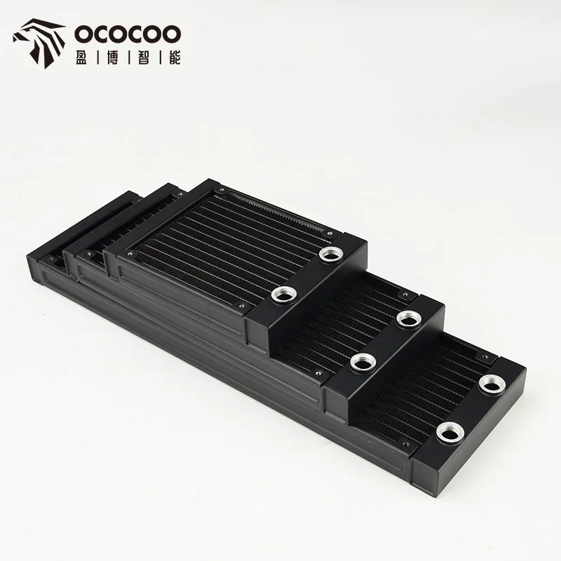 

OCOCOO 120mm 240mm 360mm Radiator All Aluminum G1/4 Threaded Computer Notebook Water Cooling System Fittings