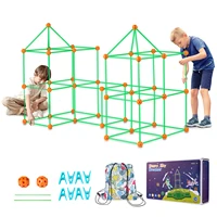 VEVOR  Fort Building Kit Children’s DIY Indoor Castle Beading Stem with 96 Rods and 44 Balls Play Tent Toy for 4+ Kids Gifts