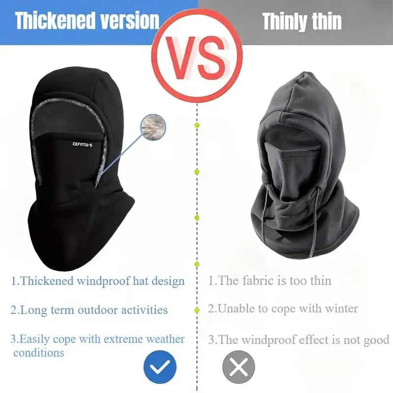 겨울용 발라클라바 얼굴 마스크 목 보호 귀 보호 방풍 야외용 헤드웨어 자전거 타기 달리기 스키 낚시용