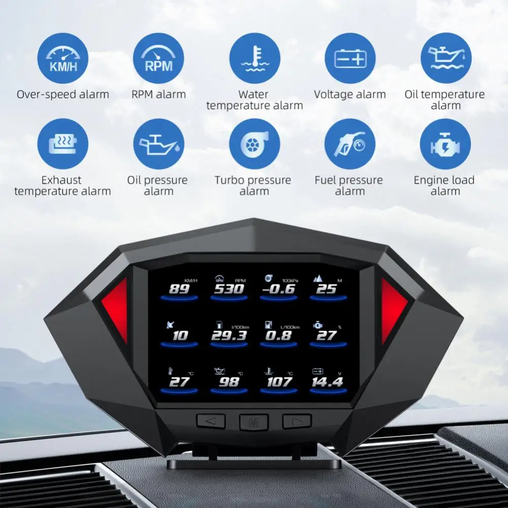 ڵ HUD ÷ OBD2 GPS  ý  ӵ    ÷, ڵ  , 3.5 ġ ׷̵