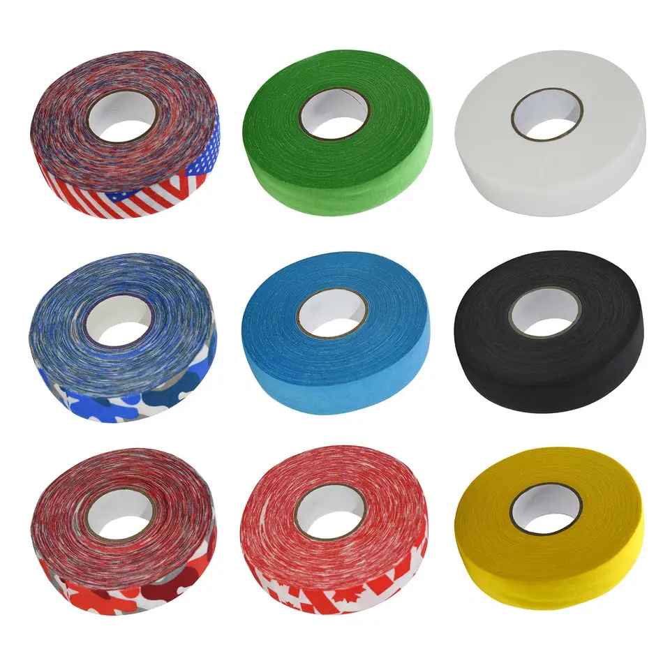 Nastro Da Hockey In Tessuto Di Cotone – 2 Rotoli Da 25 M X 25 Mm, Antiscivolo E Adesivo Ad Alta Tenacia, Per Mazze Da Ghiaccio E Prato