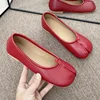 Fashion Design Women's Flat Split Toe Shoes Women Microfiber Leather Comfortable Flat Split Toe Slippers Soft Sole Loafers 1