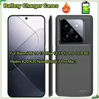 10000Mah Battery Charger Cases for Xiaomi Mi 14 13 Ultra 12 11 10 Pro CC9 SE for Redmi K20 K30 Note 8 Note 7 Pro Mix3 Power Case