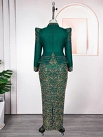 Robes africaines de luxe pour femmes, élégantes, manches longues, Maxi, Ankara Dashiki, tenues de soirée de mariage, grande taille 4