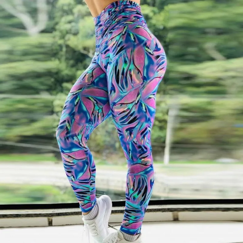 Tie Dye Yoga Pants Gym Sport Leggings Women Seamless High Waist Push Up Tights Scrunch Butt Leggins Female Gym Clothing sports leggings yoga pants