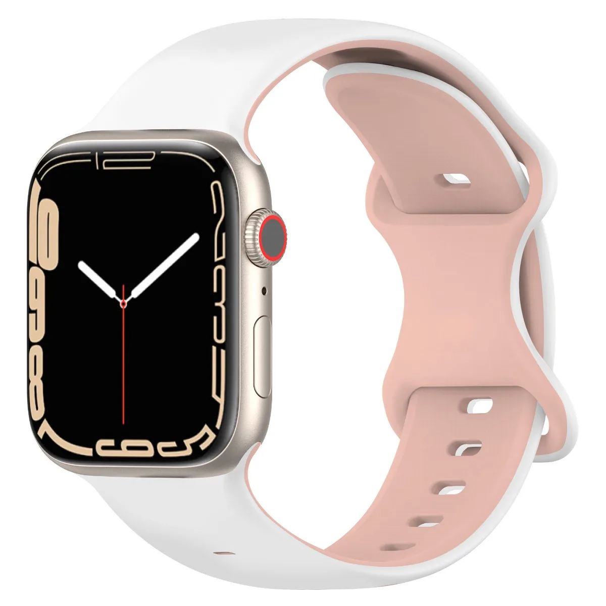 Cinturino per iWatch 42/44/45/49mm 38/40/41mm Cinturino sportivo in silicone alla moda per orologi serie Ultra2 Se 9/8/7/6/5/4/3_voghion.com