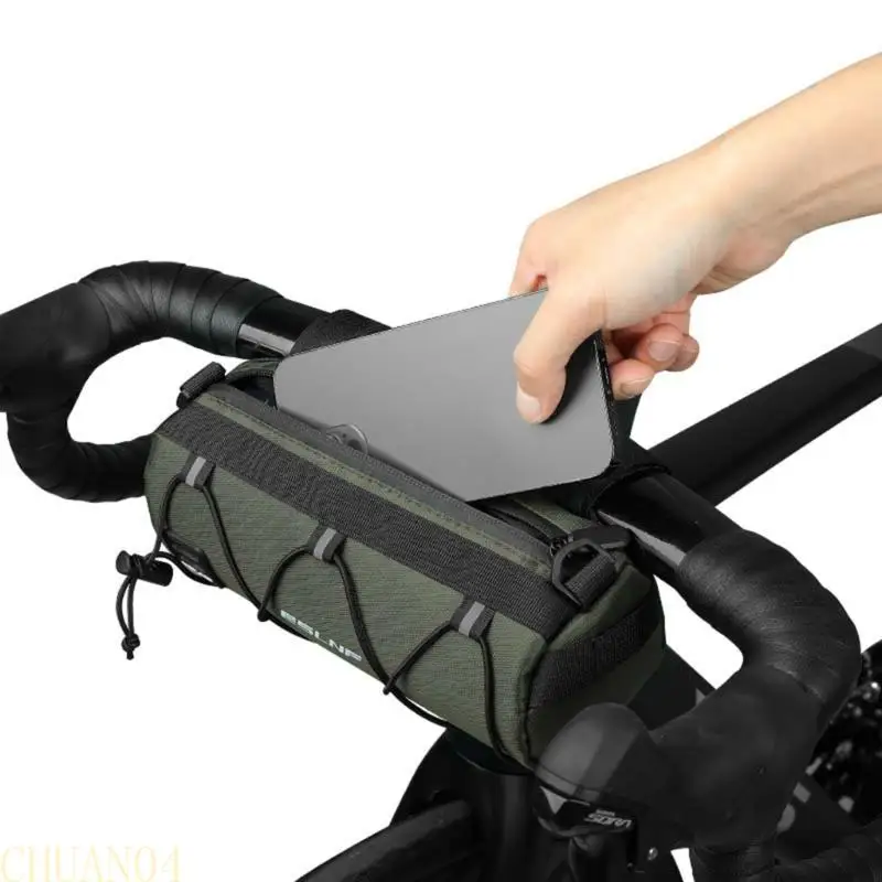 A1A2 Borsa da manubrio per bicicletta Borsa portaoggetti per borsa anteriore per bicicletta con tracolla per bici - immagine 3