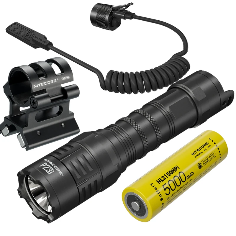 NITECORE P23i Tactical Flashlight White Light 3000 Lumen Beam Distance 470 meter USB-C Rechargeable Torch Search Rescue Light