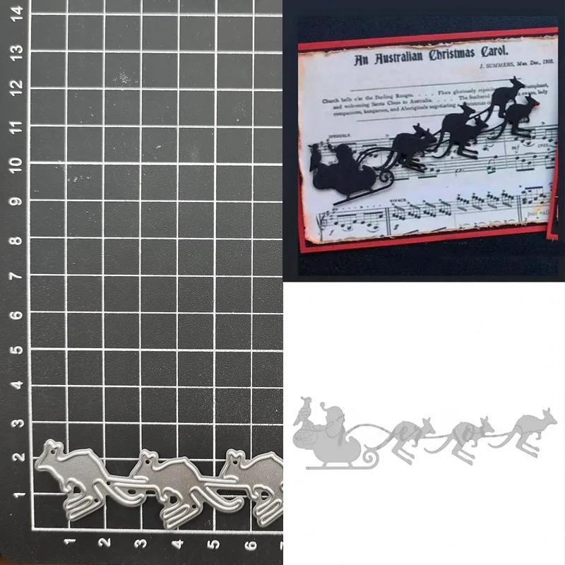 

Christmas sleigh Metal Cutting Dies Stencil Scrapbooking Diy Album Stamp Paper Card Embossing Decor Craft Knife Mould