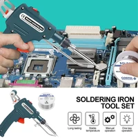 Pistolet à souder automatique 110V/220V 60W, prise US/EU, chauffage interne portatif, envoi automatique de pistolet à étain, outils de réparation de soudage 6