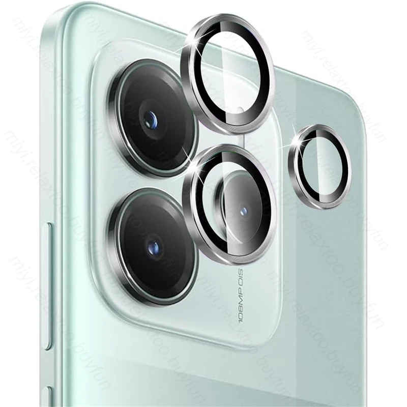 Premium Aluminum Alloy Camera Protector Case with Metal Ring Lens Glass