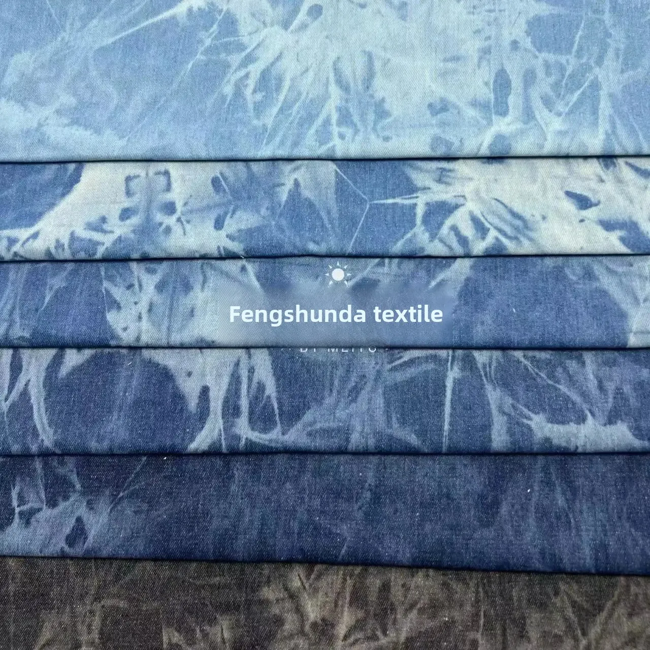 Hand Dyed Floral Washed Denim Fabric for Pants Skirts Jackets Clothes Bags Hats Shoes And Other Apparel from Mainland China