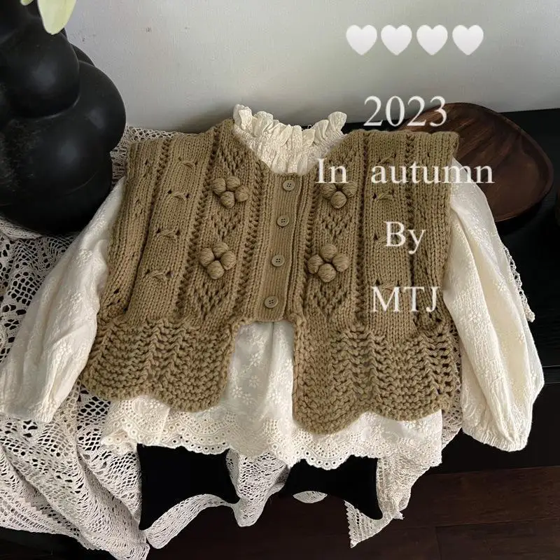 Children Knitted Cardigan Vest