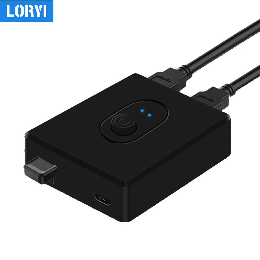 Loryi Usb 3.0/2.0 Selettore Interruttore Usb Bidirezionale 2 In 1 Out / 1 In 2 Out 2 Computer Condividono 1 Tastiera Della Stampante Del Dispositivo