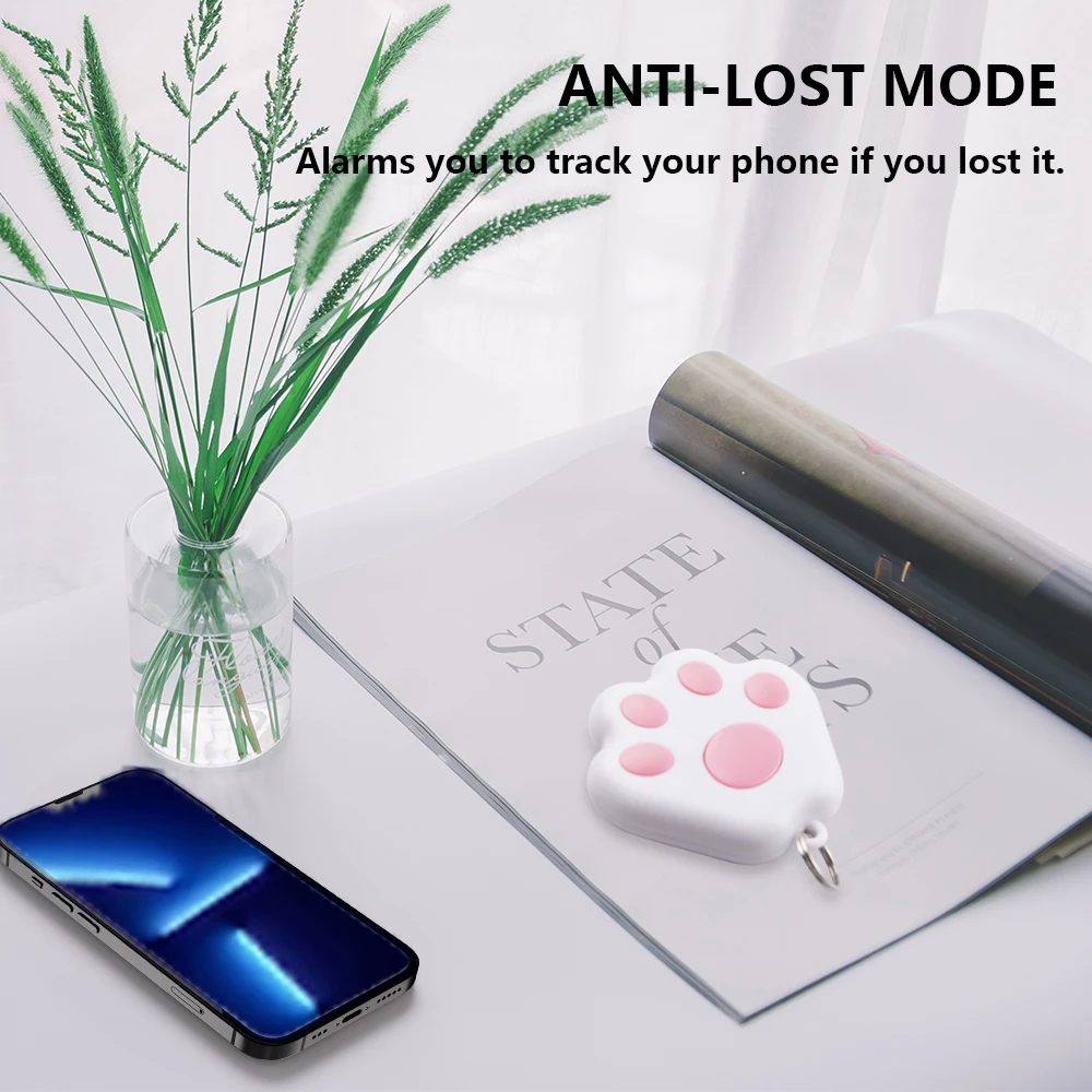 Smart Bluetooth mobile phone alarm dog claw key chain pendant two way search locator anti loss