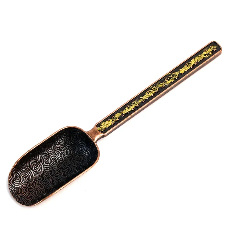 Teaspoon Divided Teaspoons Single Small Japanese Wooden Long Handle Alloy Spoon Tea Ceremony Tea Shovel Spoons tea spoons