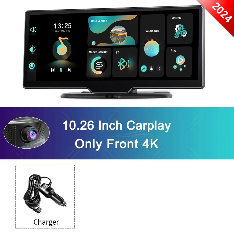 OBDPEAK k2 2.0 ダッシュカム 10.26 インチ 4K カー Dvr カメラ