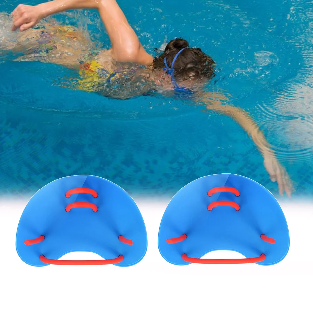 

Swim Hand Paddles Swim Webbed Swimming Training Hand Paddles with Adjustable Straps 1 pair for and Men ( Blue )