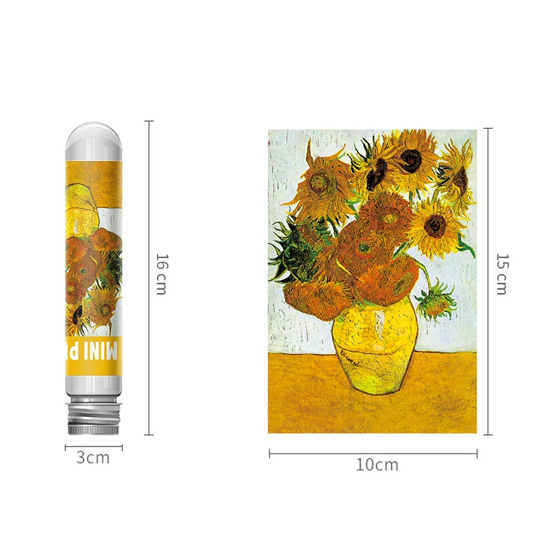 150 stücke Puzzle Reagenzglas van Gogh Sonnenblume Japan die große Welle von Kanagawa berühmten Ölgemälde Puzzle Weihnachts geschenk – Detail 1