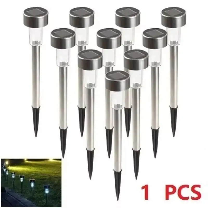 1Pcs New High Quality White LED Lawn Light Lamp Solar Outdoor For Courtyard Walkway Garden Landscape Lights Lighting