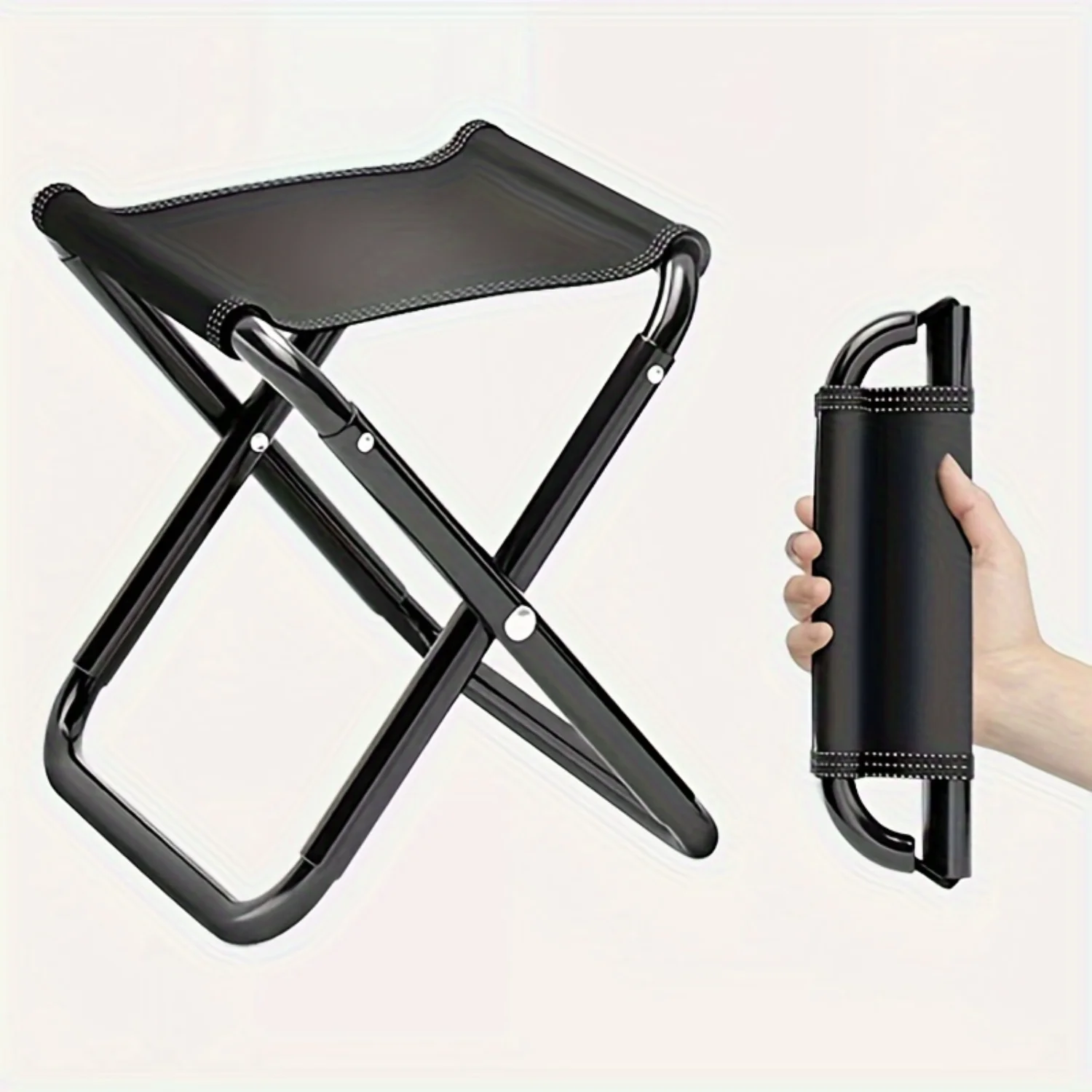 Ultra-Compact Folding Stool With Bag-200 Lbs Capacity, Portable & Durable For , Outdoor, Travel, Camping, Beach