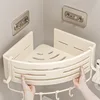 No Drill Bathroom 2-Layer Shelf Metal Rack Shampoo Holder Corner Shelf Toilet Shelf Without Drilling Bathroom Accessories For WC 1