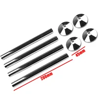 4 ชุดหม้อน้ําท่อปลอกคอชุด 15 มม.วาล์วสามเหลี่ยมพลาสติกตกแต่งสีขาวสีดําก๊อกน้ําท่อประปา 4