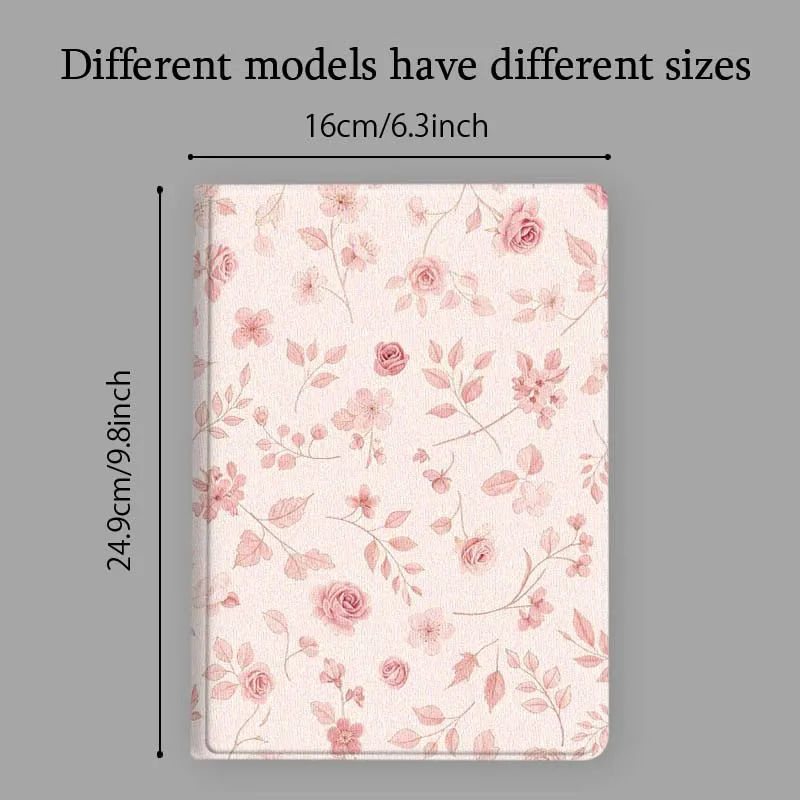 Cartoon Pink Flower Pattern Tablet Case