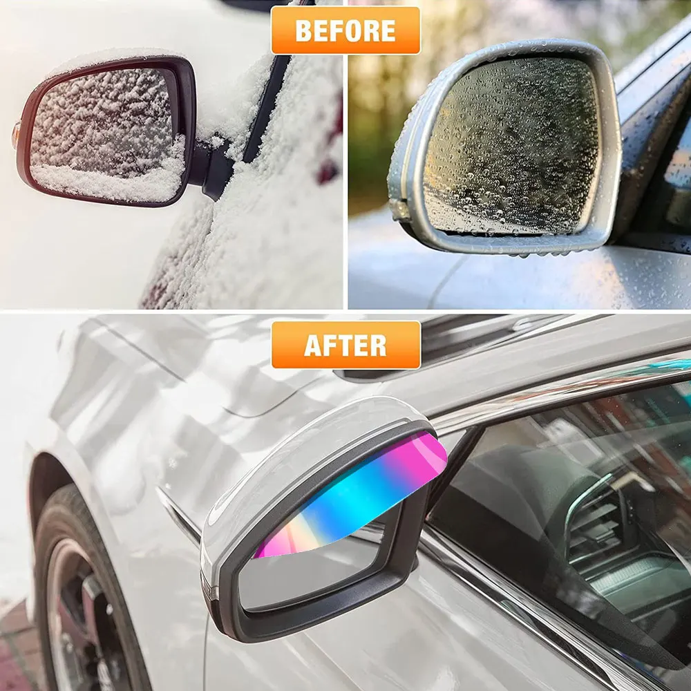 New Car Rearview Mirror Rain Eyebrow Sun Visor Protector Colorful Snow Cover Blades Universal Auto Rear View Mirror Rain Eyebrow