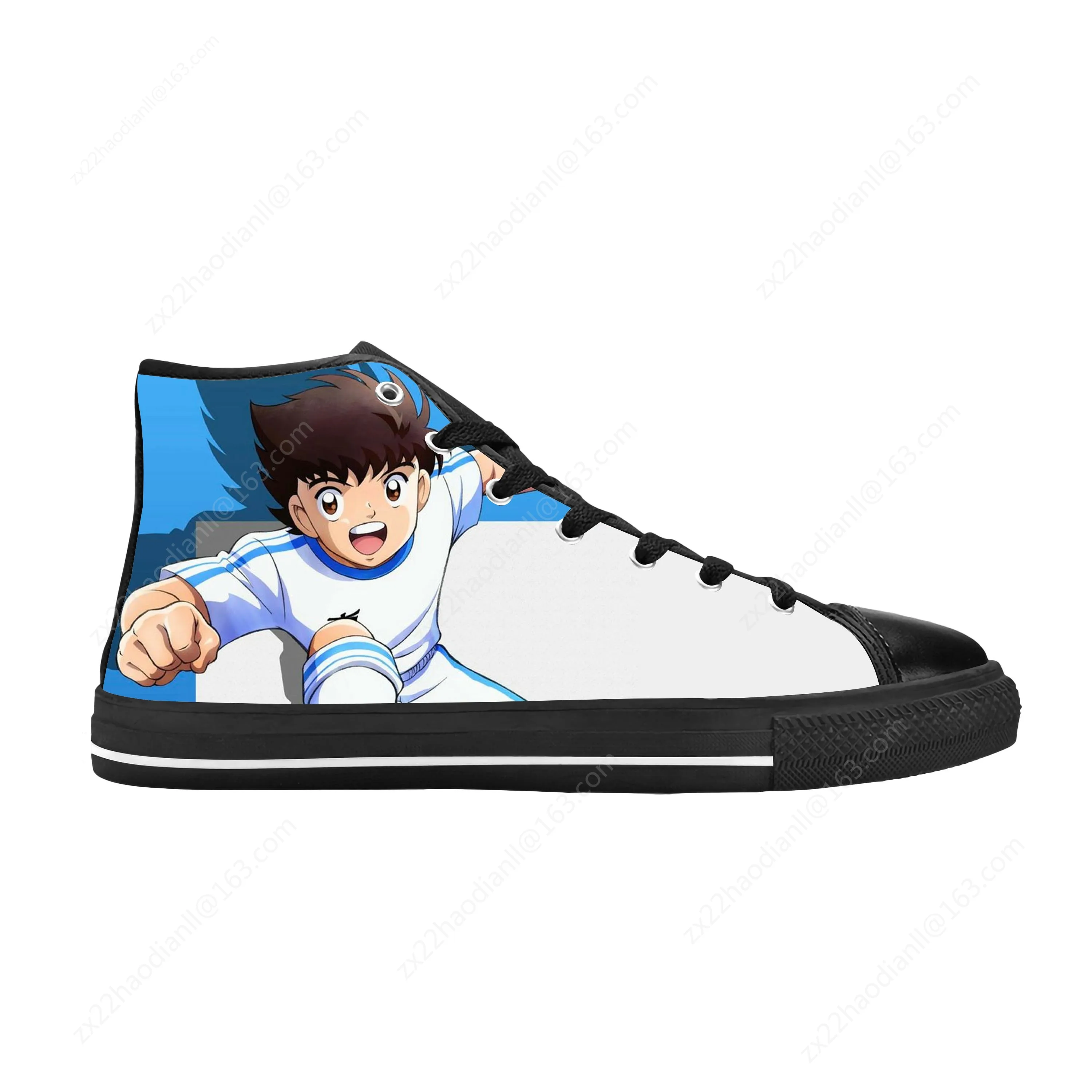 Anime Manga Cartoon Captain Tsubasa Ozora Tsubasa Casual Cloth Shoes High Top Comfortable Breathable 3D Print Men Women Sneakers