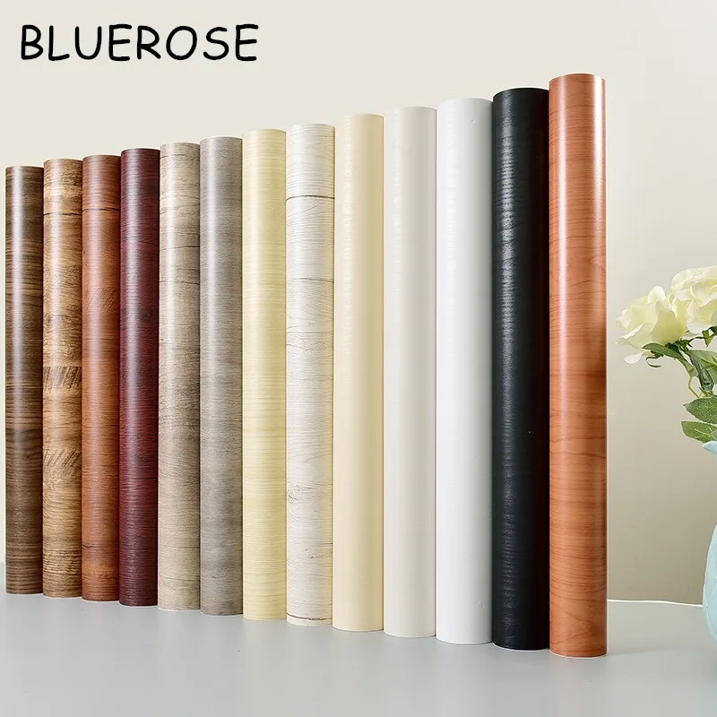

Wood Grain Self Adhesive Wallpaper Waterproof PVC Vinyl Film Kitchen Wardrobe Cabinet Furnitures Renovation Door Wall Sticker