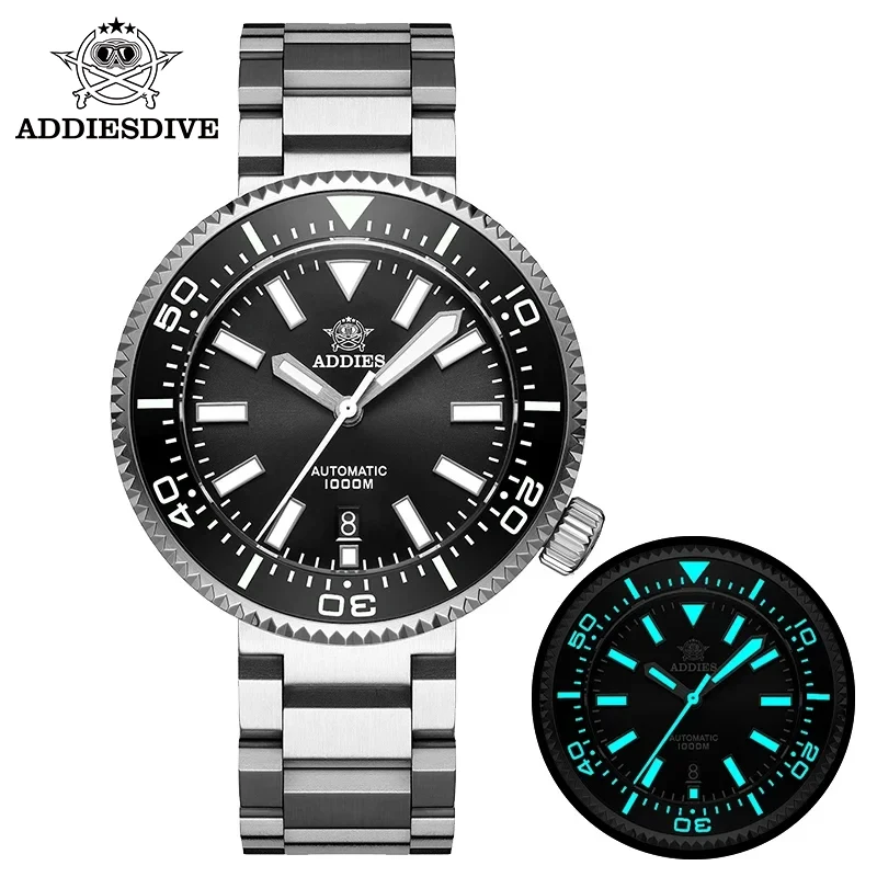 

ADDIESDIVE Men's Luxury Watch 1000m diver's watches NH35 Sapphire Glass Super luminous Calendar Automatic Mechanical Wristwatch